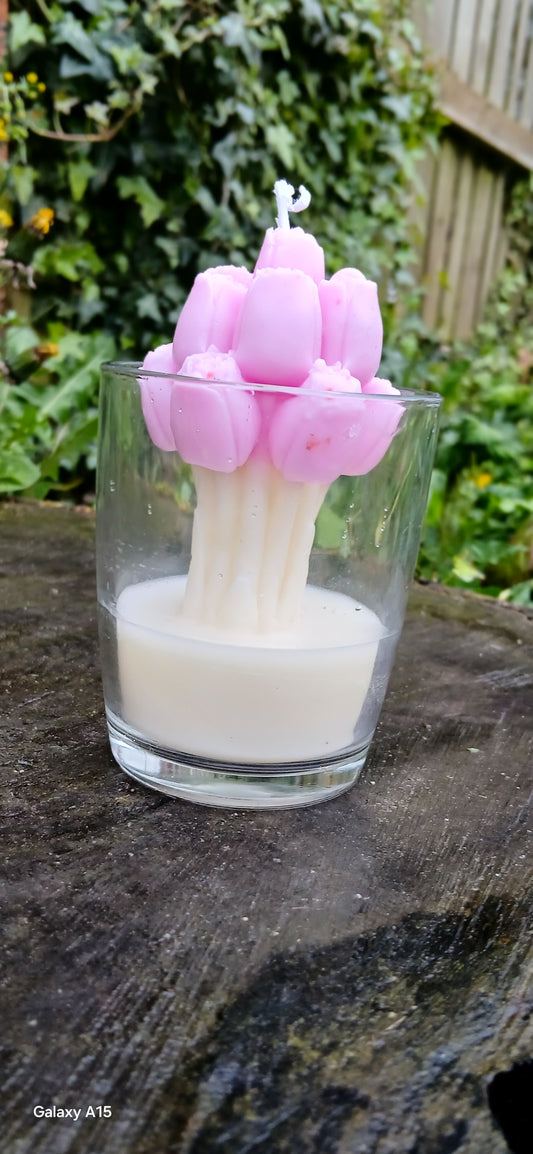 "Spring Blossom _ Tulip Candle"