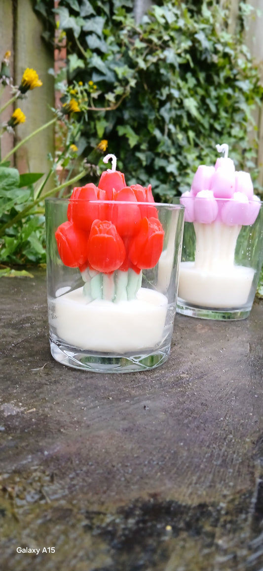 "Spring Blossom _ Tulip Candle"